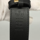 GUCCI GG Marmont Belt Leather 33.5"" Black Gold 414516 Auth 122376-9