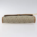 Christian Dior Honeycomb Canvas Chain Bag PVC Leather Beige Gold Auth 122377-5