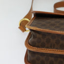 CELINE Macadam Canvas Shoulder Bag PVC Leather Brown Gold Auth 122382-9