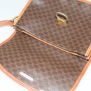 CELINE Macadam Canvas Shoulder Bag PVC Leather Brown Gold Auth 122382-17