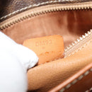 CELINE Macadam Canvas Shoulder Bag PVC Leather Brown Gold Auth 122382-12