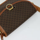 CELINE Macadam Canvas Shoulder Bag PVC Leather Brown Gold Auth 122382-6