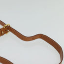 CELINE Macadam Canvas Shoulder Bag PVC Leather Brown Gold Auth 122382-8