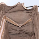 FENDI Zucchino Canvas Boston Bag Vintage Gold Beige Auth 122399-21