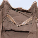 FENDI Zucchino Canvas Boston Bag Vintage Gold Beige Auth 122399-22