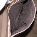 FENDI Zucchino Canvas Boston Bag Vintage Gold Beige Auth 122399-24