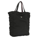 BOTTEGA VENETA Hand Bag Nylon Black Silver Auth 122411-1