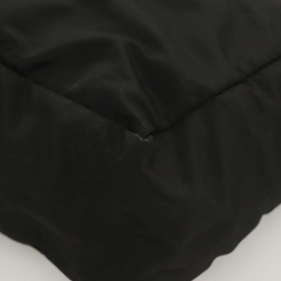 BOTTEGA VENETA Hand Bag Nylon Black Silver Auth 122411