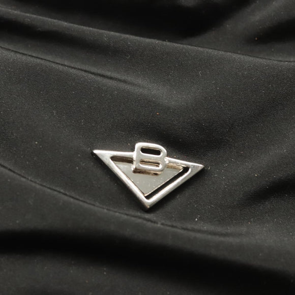 BOTTEGA VENETA Hand Bag Nylon Black Silver Auth 122411