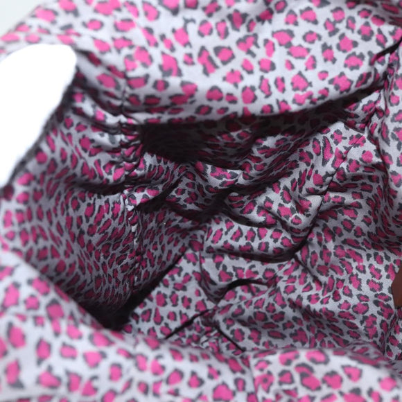 BOTTEGA VENETA Hand Bag Nylon Black Silver Auth 122411