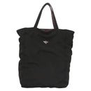 BOTTEGA VENETA Hand Bag Nylon Black Silver Auth 122411-13