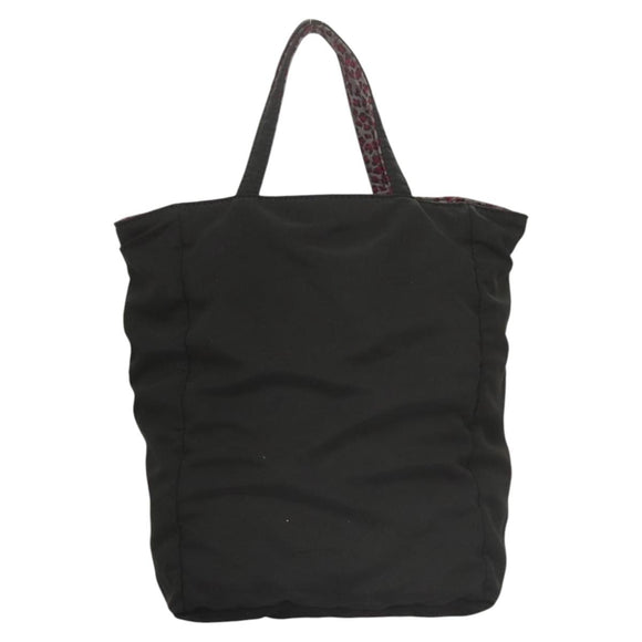 BOTTEGA VENETA Hand Bag Nylon Black Silver Auth 122411