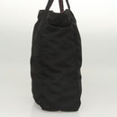 BOTTEGA VENETA Hand Bag Nylon Black Silver Auth 122411-4