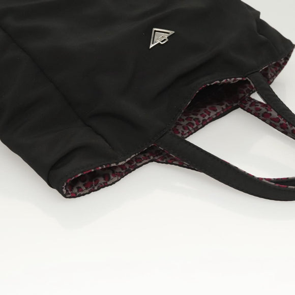 BOTTEGA VENETA Hand Bag Nylon Black Silver Auth 122411