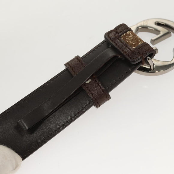 GUCCI GG Canvas Interlocking Belt 33.5"" Beige Brown 114874 Auth 122413