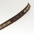 GUCCI GG Canvas Interlocking Belt 33.5"" Beige Brown 114874 Auth 122413-9