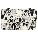 CHANEL Chain Shoulder Bag Canvas White Silver CC Auth 122423SM-13