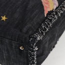 CHANEL Matelasse Chain Shoulder Bag Denim Navy Silver CC Auth 122424SM-15