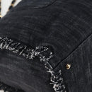 CHANEL Matelasse Chain Shoulder Bag Denim Navy Silver CC Auth 122424SM-16