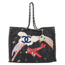 CHANEL Matelasse Chain Shoulder Bag Denim Navy Silver CC Auth 122424SM-13