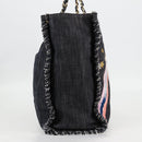 CHANEL Matelasse Chain Shoulder Bag Denim Navy Silver CC Auth 122424SM-4