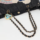 CHANEL Matelasse Chain Shoulder Bag Denim Navy Silver CC Auth 122424SM-7