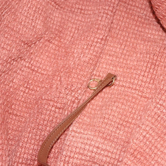 CHANEL Shoulder Bag Raffia Beige Gold CC Auth 122425V