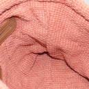 CHANEL Shoulder Bag Raffia Beige Gold CC Auth 122425V-19