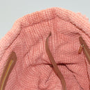 CHANEL Shoulder Bag Raffia Beige Gold CC Auth 122425V-20