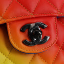 CHANEL Matelasse Chain Shoulder Bag Lamb Skin Rainbow CC Auth 122426SM-19