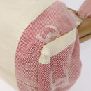 CHANEL Hand Bag Canvas Beige Gold CC Auth 122428V-16