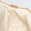 CHANEL Hand Bag Canvas Beige Gold CC Auth 122428V-19