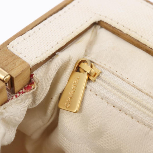 CHANEL Handtasche Canvas Beige Gold CC Auth 122428V