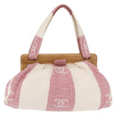 CHANEL Handtasche Canvas Beige Gold CC Auth 122428V-13