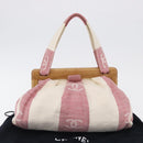 CHANEL Handtasche Canvas Beige Gold CC Auth 122428V-30