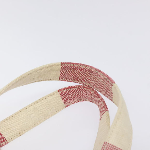 CHANEL Hand Bag Canvas Beige Gold CC Auth 122428V