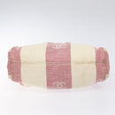 CHANEL Hand Bag Canvas Beige Gold CC Auth 122428V-5