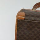 CELINE Macadam Canvas Hand Bag PVC Leather Brown Gold Auth 122440-9