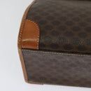 CELINE Macadam Canvas Hand Bag PVC Leather Brown Gold Auth 122440-15