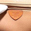 CELINE Macadam Canvas Hand Bag PVC Leather Brown Gold Auth 122440-12