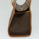 CELINE Macadam Canvas Hand Bag PVC Leather Brown Gold Auth 122440-3
