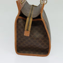 CELINE Macadam Canvas Hand Bag PVC Leather Brown Gold Auth 122440-4