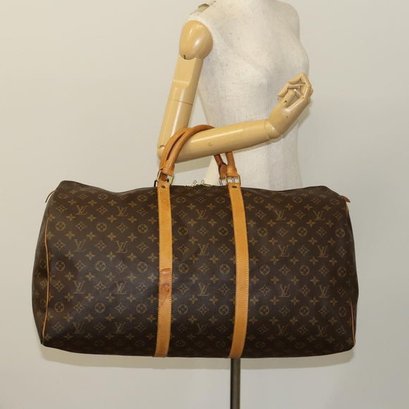 LOUIS VUITTON Monogram Keepall 60 Boston Bag M41422 LV Auth 122488
