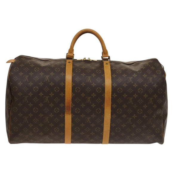 LOUIS VUITTON Monogram Keepall 60 Boston Bag M41422 LV Auth 122488