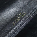 CHANEL Chain Tote Bag Cotton Black Gold CC Auth 122490-17