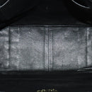 CHANEL Chain Tote Bag Cotton Black Gold CC Auth 122490-10