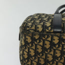 Christian Dior Trotter Canvas Hand Bag Navy Gold Auth 122491-14