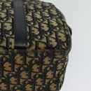 Christian Dior Trotter Canvas Hand Bag Navy Gold Auth 122491-9