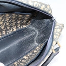 Christian Dior Trotter Canvas Hand Bag Navy Gold Auth 122491-17