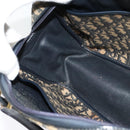 Christian Dior Trotter Canvas Hand Bag Navy Gold Auth 122491-18